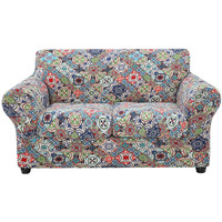 Hyha Couch Cover, Loveseat Covers, Floral Pattern, Stretch, Printed, 3 Pieces, Sofa Slipcovers, For 2 Separate Cushion Couch Sofa, Washable Furniture Protector For Dogs(Loveseat, Patchwork Moroccan)