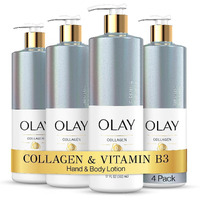 Olay Firming & Hydrating Body Lotion With Collagen, 17 Fl Oz Pump, (Pack Of 4)