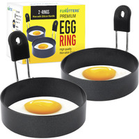 Funutters Egg Rings, 3.5\'\', Nonstick, Professional And Large, Stainless Steel Egg Rings For Frying Eggs And Egg Mcmuffins, Egg Mold For Breakfast, Mini Pancakes, And Fried Eggs