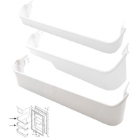 Upgraded Lifetime Appliance 240338001 (Top) & 240337901 (Middle) & 240338101 (Bottom) Door Shelf Bin Racks Compatible With Frigidaire Or Kenmore Refrigerator