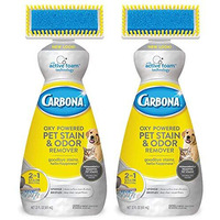 Carbona Oxy-Powered Pet Stain & Odor Remover W/ Active Foam Technology | 22 Fl Oz, 2 Pack