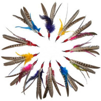 Go Cat Da Bird Super Refill 12-Pack (Genuine Guinea Feathers)