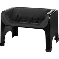 Fluff Trough Elevated Slow Feeder Dog Bowls | Slow Feeder Cat Bowl With Vet Approved & Non-Toxic Silicone Minimizes Neck Strain | Slow Feeder Bowl Inset Ideal For Flat Face Pets (Black)