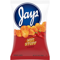 Jays Hot Stuff Flavored Potato Chips, 10 Oz