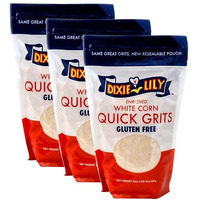 Dixie Lily White Corn Grits - Enriched With Iron, Niacin, Thiamine, Riboflavin - Classic Southern Taste - Certified Non-Gmo - 3-Pack, 20Oz