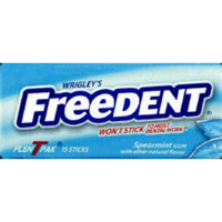 Wrigleys Freedent Gum Plen T Packs Spearmint 15 Ct (Pack Of 6)