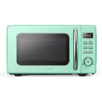 Galanz Glcmkz07Gnr07 Retro Countertop Microwave Oven With Auto Cook & Reheat, Defrost, Quick Start Functions, Easy Clean With Glass Turntable, Pull Handle7 Cu Ft, Green