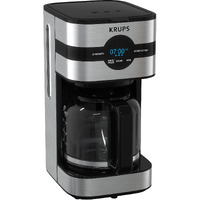 Krups Simply Brew Digital Drip Coffee Maker, 10 Cups, Black & Stainless Steel