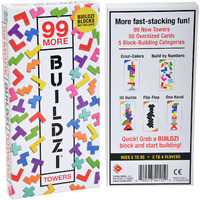 Tenzi 99 More Buildzi Towers 99 New Towers In 5 Expand The Fast Stacking Game For The Whole Family - 2 To 4 Players Ages 6 To 96 - Fun Party Games Including The Buildzi Challenge