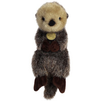 Aurora Adorable Miyoni Baby Sea Otter Stuffed Animal - Lifelike Detail - Cherished Companionship - Brown 9.5 Inches