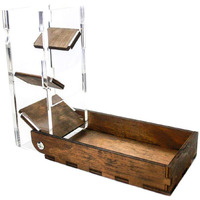C4Labs Travel Portable Draw Bridge Dice Tower - Walnut