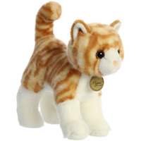 Aurora Adorable Miyoni Orange Tabby Cat Stuffed Animal - Lifelike Detail - Cherished Companionship - Orange 10 Inches