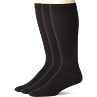 Dr. Scholls Mens Graduated Compression Over The Calf - 2 & 3 Pair Packs Sock, Black, 6.5-12 Us