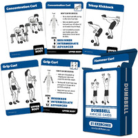 Dumbbell Exercise Cards - Fitness Playing Cards With Over 50 Dumbbell Workouts - 2.5 X 3.5 (Standard Playing Card Size)