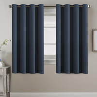 H.Versailtex Thermal Insulated Blackout Curtains For Bedroom 63 Inches Long Grommet Window Treatment Panel For Living Room Energy Efficient Curtains - Solid In Navy Blue - One Panel, 52\" W X 63\" L