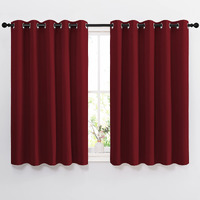 Nicetown Blackout Draperies Curtain Panels - Thermal Insulated Solid Grommet Blackout Curtains/Panels/Drapes For Living Room(Burgundy Red, 1 Pair, 66 By 54-Inch)