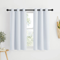 Nicetown Room Darkening Curtain Panels - Window Treatment Thermal Insulated Grommet Light Blocking Curtains Drapes For Bedroom/Home Office (2 Panels, 46 By 54, Greyish White)
