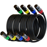 Auxlink Xlr Cables, Xlr Microphone Cable 10 Ft 4 Pack, Gold-Plated 3-Pin Xlr Speaker Cable Male To Female Balanced Mic Cable