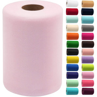 Light Pink Tulle Fabric Rolls 6 Inch By 100 Yards (300 Feet) Fabric Spool Tulle Ribbon For Diy Light Pink Tutu Bow Baby Shower Easter Birthday Party Wedding Decorations Christmas Craft Supplies