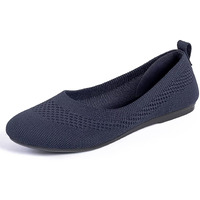Frank Mully WomenS Ballet Flat Shoes Knit Dress Shoes Round Toe Slip On Ballerina Walking Flats Shoes For Woman Low Wedge Comfort Soft,Navy,10