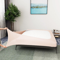 Alyvia Spring Box Spring Cover Full Size - Jersey Knit & Stretchy Wrap Around 4 Sides Bed Skirt For Hotel & Home - Full/Full Xl, Pink