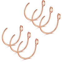 D.Bella Fake Nose Ring, 20G Faux Piercing Jewelry 8Mm Fake Nose Ring Hoop For Faux Lip Septum Nose Ring Set