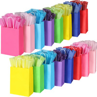 Blewindz 32 Pieces Gift Bags With 32 Tissues?8 Colors Party Favor Bags With Handles, Rainbow Gift Bags For Wedding, Birthday, Party Supplies And Gifts