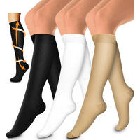 Laite Hebe 3 Pack Medical Compression Sock-Compression Sock For Women And Men Circulation -Best For Running,Nursing,Athletic Sports