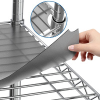 Wire Shelf Liner 18 X 48 - Shelf Liners For Wire Shelf System - 4 Pack In Graphite - Plastic Wire Shelving Shelf Mats-Made In Usa