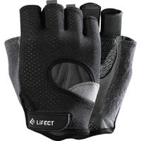 Lifect Freedom Workout Gloves, Knuckle Weight Lifting Shorty Fingerless Gloves With Curved Open Back, For Powerlifting, Gym, Women And Men (Black, X-Small)