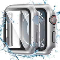 Tensea For Waterproof Apple Watch Screen Protector Case Series 9 8 7 41Mm Accessories, Iwatch Protective Pc Face Cover Built-In Tempered Glass Film, Sweatproof Bumper For Women Men, 41 Mm