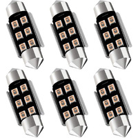 Auxlight 6418 6411 De3425 C5W De3423 36Mm 1.42Afestoon Canbus Error Free Led Interior Light Bulbs Purple, Super Bright 6Smd Chips For Dome Map Door Courtesy License Plate Lights (Pack Of 6)