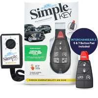 Simple Key Programmer & Key Fob For Select Chrysler, Dodge, Jeep, Ram, Volkswagen Vehicles (Interchangeable 5 & 7 Button Keypads)