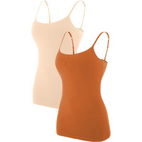 Attraco Camisole For Women With Built In Bra Tank Top With Built In Bra Nude S