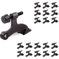 Homotek 20 Pack Hinge Pin Door Stopper, Hinge Stops For Top Of Door, Adjustable Deluxe Heavy Duty Door Stop 2-1/2X1-3/4 Inch, With Black Rubber Bumper Tips, Oil Rubbed Bronze