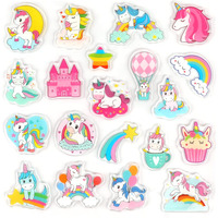 20 Pcs Unicorn Thick Gel Clings Unicorn Rainbow Window Gel Clings Decals Stickers For Kids Toddlers And Adults Home Airplane Classroom Nursery Unicorn Party Supplies Decorations Removable And Reusable