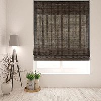 Arlo Blinds Bamboo Roman Shades, Dali Walnut, 22 W X 60 H,Cordless Light Filteringsheer Window Blinds