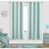 Blackout Kids Curtains 63 Inch Length For Nursery 2 Panels Set Window Drapes Grommet Light Blocking Darkening Thermal Privacy Baby Curtains For Bedroom Boys Girls Room Decor 63 Long Egg Blue Aqua Pool