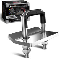 Autmatch Hitch Tightener Anti-Rattle Clamp, Heavy Duty Hitch Stabilizer For 1.25\" And 2\" Trailer Hitches, Rubber Isolator And Anti-Rust Double Coating Protective, Silver