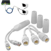 Ethernet Splitter, Waterproof Poe Combiner Splitter Adapter, Run 2 Ip Cameras On 1 Network Cable