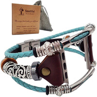 Smatiful Bands For Women, Adjustable Replacement Strap Band For Apple Watch 38Mm & 40Mm, Turquoise (Teal Green)