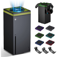 Cooling Fan For Xbox Series X With 13 Kinds Of Rgb Light Modes And Dust Filter, Zaonool Fan Cooling System Accessories With 3 Detachable Hooks, 3 Adjustable Speed, Low Noise And Independent Switch