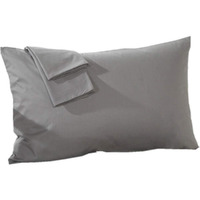 Travel Pillowcase 12X16 500 Thread Count Egyptian Cotton Set Of 2 Toddler Pillowcase Zipper Closer 100% Egyptian Cotton (Toddler Travel 12X16 Zipper, Dark Grey Solid)