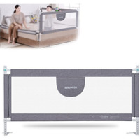 Mbqmbss Bed Rail For Toddlers 73", Infant Safety Bed Guardrail, Baby Protector Rail With Breathable Fabric Queen Size Bed (73"- Pack Of 1)