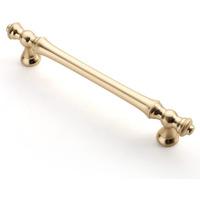 Asidrama 6 Pack 5 Inch(128Mm) Brushed Brass Kitchen Cabinet Handles, Gold Cabinet Pulls Kitchen Cabinet Hardware For Cupboard Drawer Pulls