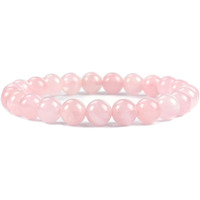 Cherry Tree Collection - Small, Medium, Large Sizes - Gemstone Beaded Bracelets For Women, Men, And Teens - 8Mm Round Beads (Madagascar Rose Quartz - Medium)