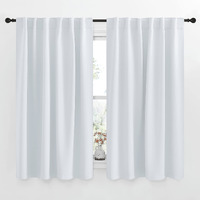 Nicetown Insulated Room Darkening Curtain Panels - (Cloud Grey Color) W52 X L63, 2 Pieces, Room Darkening Window Treatment Drape Panel