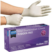 Inspire Stretch Vinyl Exam Gloves  The Original Quality Vinyl Gloves Disposable Latex Free Medical Gloves Cleaning Gloves, Medium Box Of 100