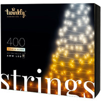 Twinkly Strings - App-Controlled Led Christmas Lights With 400 Aww (Amber, Warm White, Cool White) Leds. 105 Feet. Green Wire. Indoor And Outdoor Smart Lighting Decoration