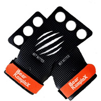 Bear Komplex 3 & 2 Hole Carbon Hand Grips For Gymnastics & Crossfit, Pull-Ups, Weight Lifting. Wods W, Wrist Straps. Comfort & Support-Hand Protection From Rips & Blisters. (Medium, 3-Hole)